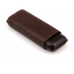 Pouzdro na doutníky Davidoff XL-2 hnědé kožené „Leaf“