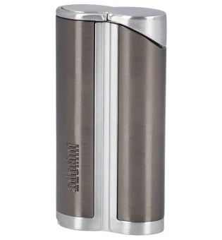 adorini Single Jet Curve Lighter Gunmetal včetně doutnáku