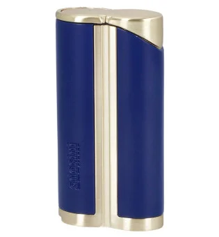 adorini Single Jet Curve Lighter Blue / Yellow Gold včetně doutnáku