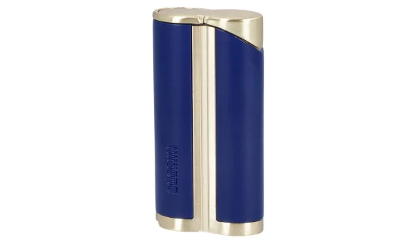 adorini Single Jet Curve Lighter Blue / Yellow Gold včetně doutnáku