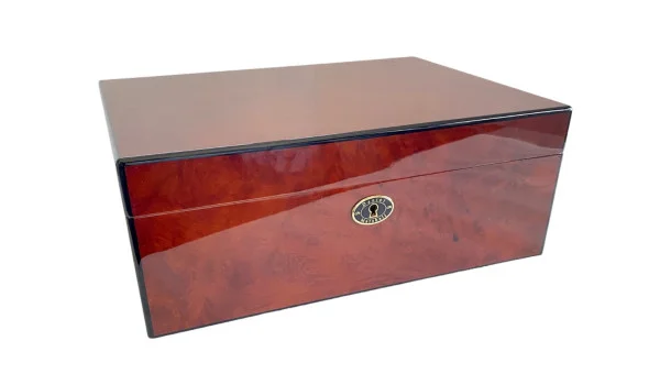Humidor Daniel Marshall z burlového dřeva obraz 3