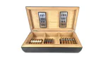 Humidor bambusový černý matný Konvex 80 obraz 2