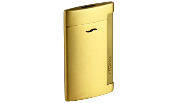 Zapalovač S.T. Dupont Slim 7 v plně zlaté s broušeným povrchem 027711
