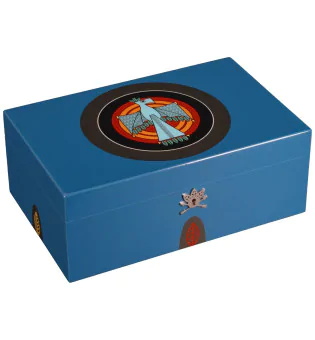 Humidor značky Totem s motivem hromového ptáka