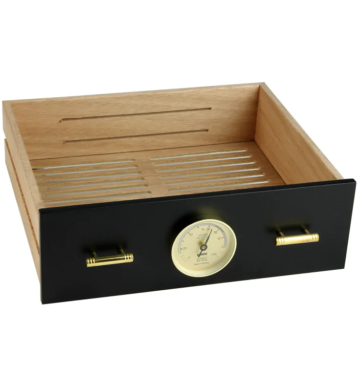 Zásuvka pro adorini Humidor Chianti medium black s otvorem pro vlhkoměr obraz 5