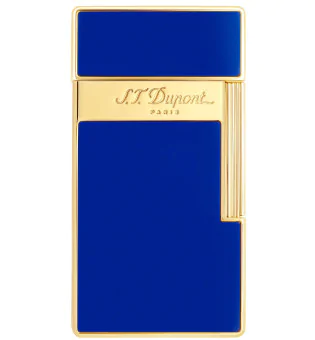 Zapalovač S.T. Dupont Biggy Blue Lacquer Golden 025005