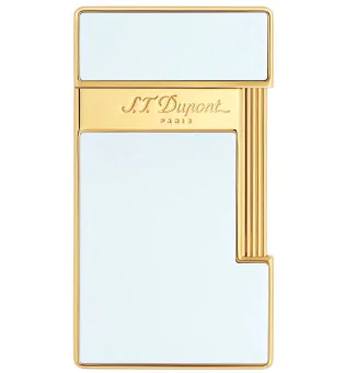 Zapalovač S.T. Dupont Slimmy White Lacquer Gold 028004
