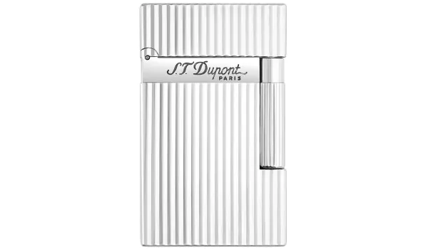 Stříbrný žebrovaný zapalovač S.T. Dupont Ligne 2 16817