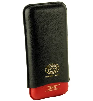 Kožené pouzdro Partagas Series černé a červené