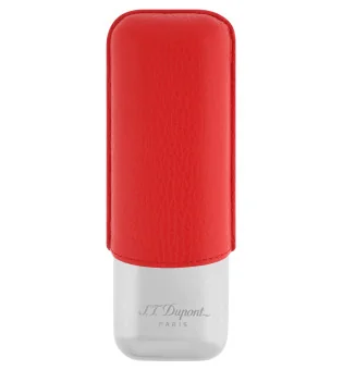Pouzdro na 2 doutníky S.T. Dupont s červeným chromem 183268