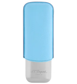 Pouzdro S.T. Dupont na 2 doutníky, tyrkysové s chromovými prvky 183264