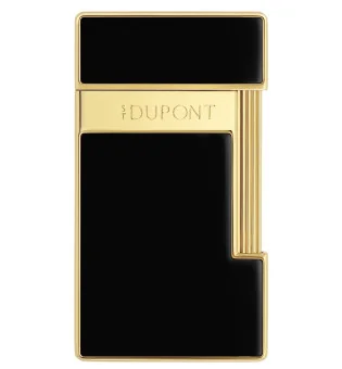 Zapalovač S.T. Dupont Slimmy Black Lacquer Gold 028222
