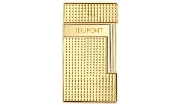 Zapalovač S.T. Dupont Slimmy s diamantovým vzorem ve zlatém provedení 028119