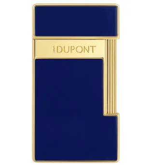 Zapalovač S.T. Dupont Slimmy modrý lak ve zlatém provedení 028225
