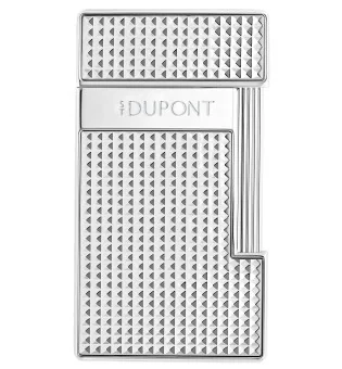 Zapalovač S.T. Dupont Slimmy s diamantovým vzorem v chromovém provedení 028120