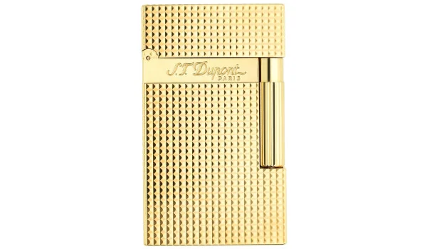 Zapalovač S.T. Dupont Ligne 2 16284 čistý diamant-žluto zlatá hlava