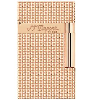 Zapalovač S.T. Dupont Ligne 2 diamantová hlava, žluté zlato