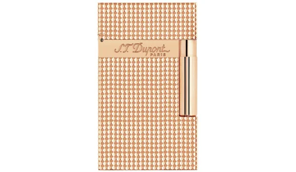 Zapalovač S.T. Dupont Ligne 2 diamantová hlava, žluté zlato