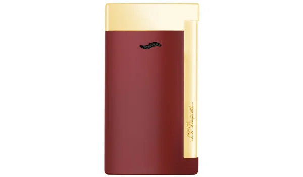 Zapalovač S.T. Dupont Slim 7 27707 - červené a zlaté povrchové úpravy