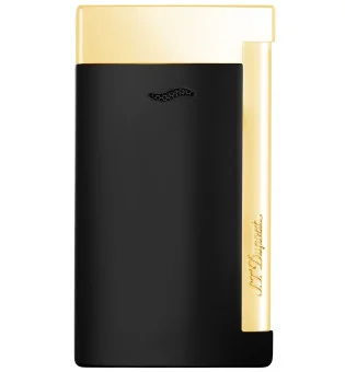 Zapalovač S.T. Dupont Slim 7 27708 - černé a zlaté povrchové úpravy