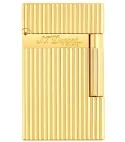 Žluto-zlatý zapalovač svisle žebrovaný S.T. Dupont Ligne 2 16827