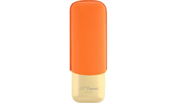 Pouzdro S.T. Dupont na 2 doutníky Orange/Golden 183256