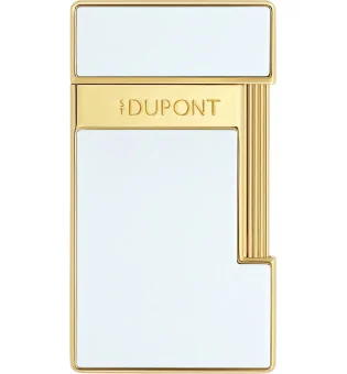 Zapalovač S.T. Dupont Slimmy White Lacquer Gold 028004