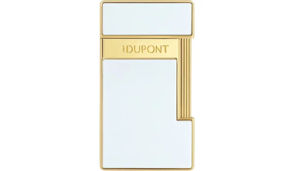 Zapalovač S.T. Dupont Slimmy White Lacquer Gold 028004