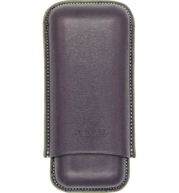 Kožené pouzdro Jemar Edge na dva doutníky v odstínu Barniz 464/2