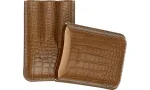 Kožené pouzdro Jemar na tři doutníky v odstínu Coco Camel 464/3