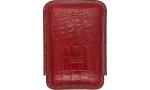 Kožené pouzdro Jemar na tři doutníky v odstínu Coco Red 464/3