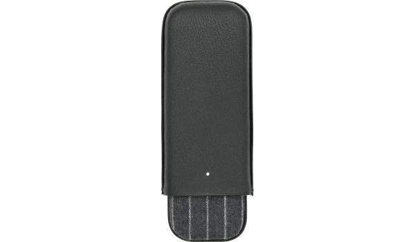 Pouzdro na doutníky od značky Dunhill v provedení Highland – černošedý vzor s křídovými pruhy