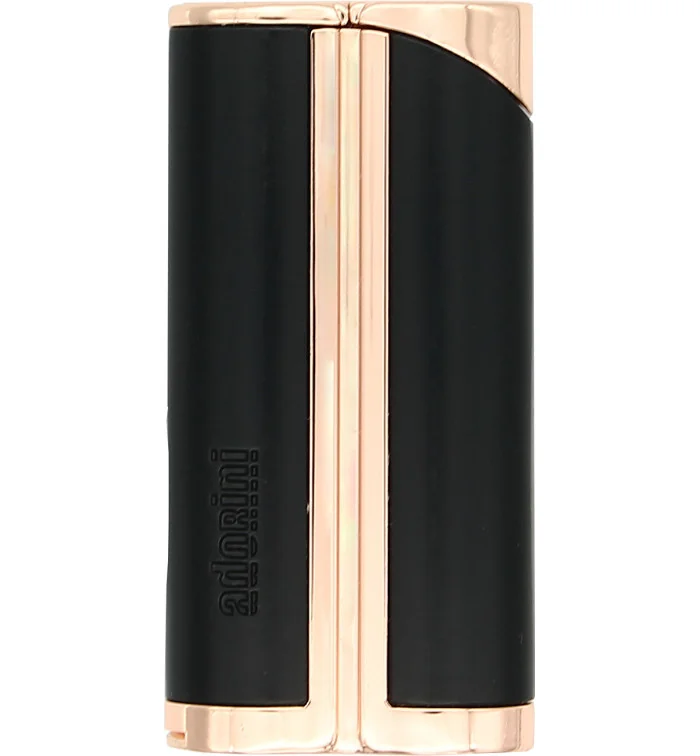 adorini Single Jet Curve Lighter Black / Rose Gold vč. doutníkového punče obraz 4