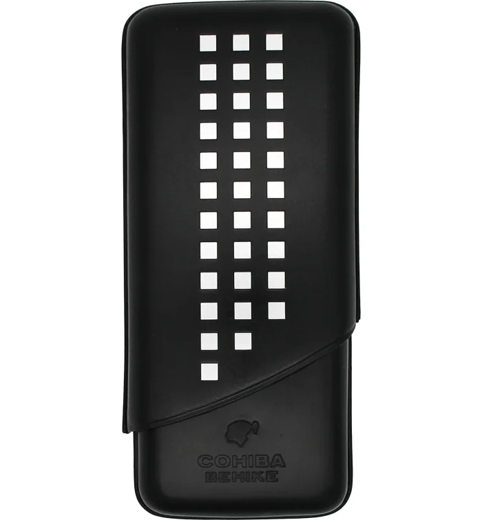 Kožené pouzdro na 3 doutníky Cohiba Behike v černém provedení obraz 2