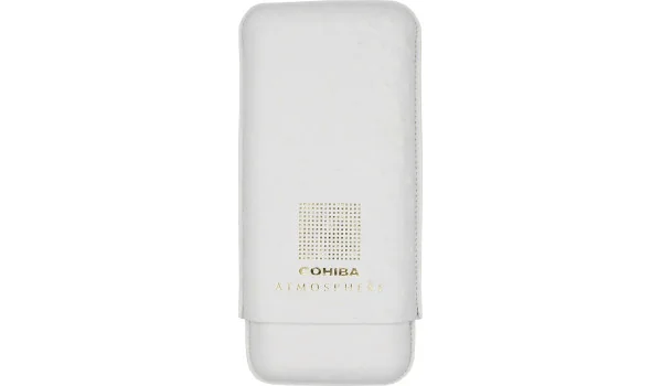 Pouzdro na doutníky Cohiba Atmosphere v bílé a zlaté kůži