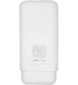 Pouzdro na doutníky Cohiba Atmosphere v bílé a stříbrné kůži