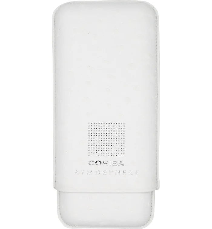 Pouzdro na doutníky Cohiba Atmosphere v bílé a stříbrné kůži