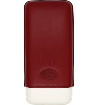 Pouzdro na 3 doutníky Romeo y Julieta kožené červené a šedé