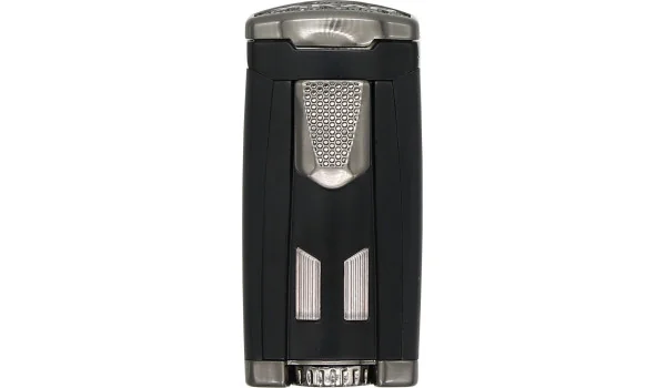 Zapalovač Xikar s třemi plameny matně černý obraz 2