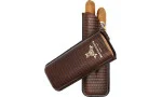 Kožené pouzdro na doutníky Montecristo, hnědé, na 2 doutníky