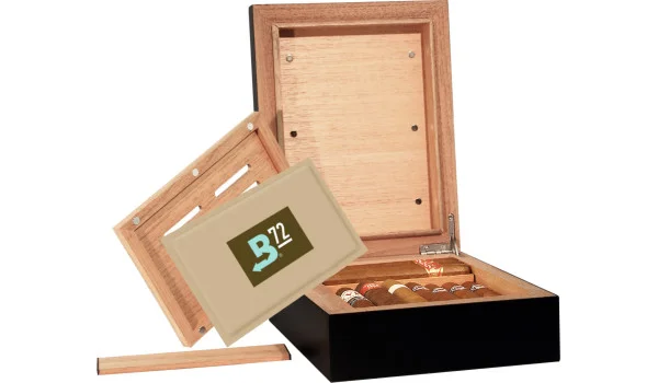 BigSmoke Humidor Mini Black vč. balení Boveda 72%