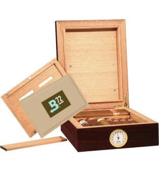 Humidor BigSmoke Mini hnědý včetně balíčku Boveda 72%