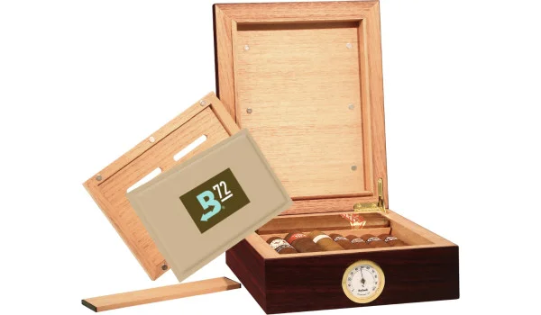 BigSmoke Humidor Mini Brown včetně balíčku Boveda 72%