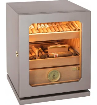 Humidor Adorini Lumina Medium Deluxe světle šedý