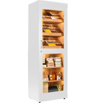 Skříňový humidor Adorini Roma s elektronickým zvlhčovačem bílý